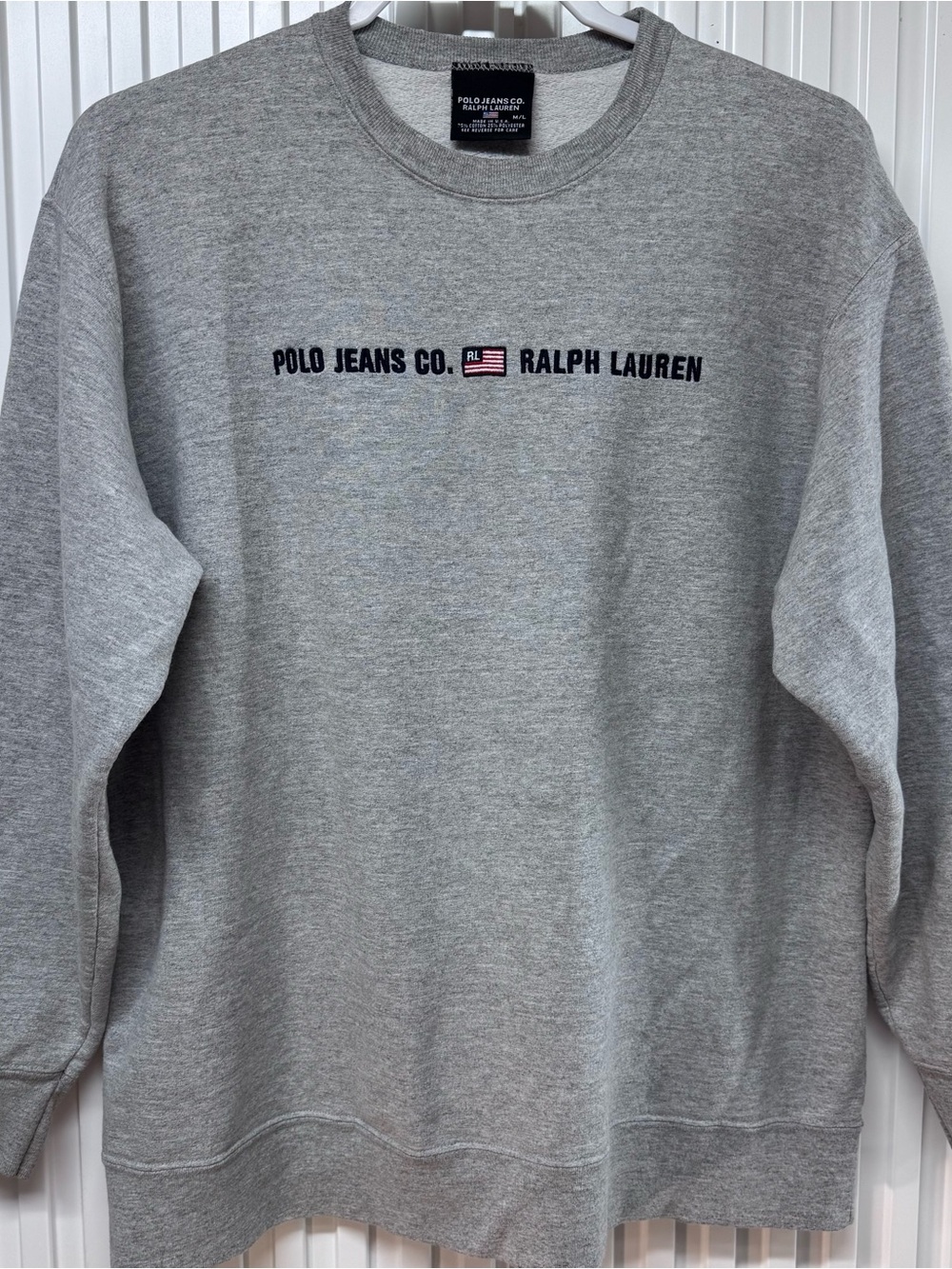 Vintage 90’s Ralph Lauren Polo Jeans Co. Women’s Grey Crewneck Sweatshirt USA